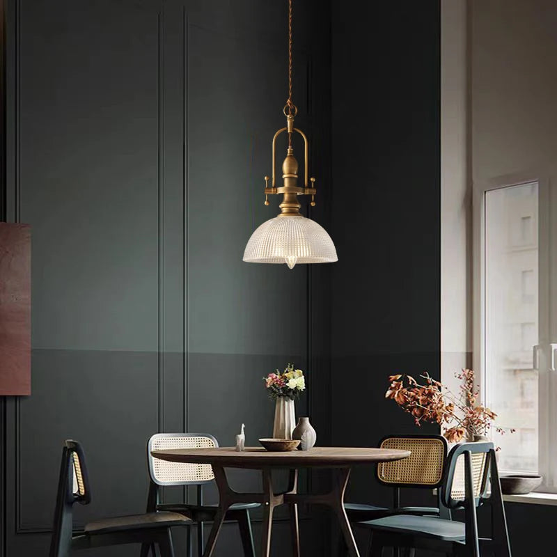 Aurélie Clear Glass Chandelier with Brass Gold Finish