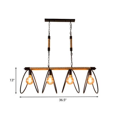 Éloïse Rope Industrial Pendant Chandelier Light