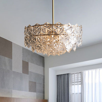 Camille Brass Crystal Circular Chandelier Pendant Light