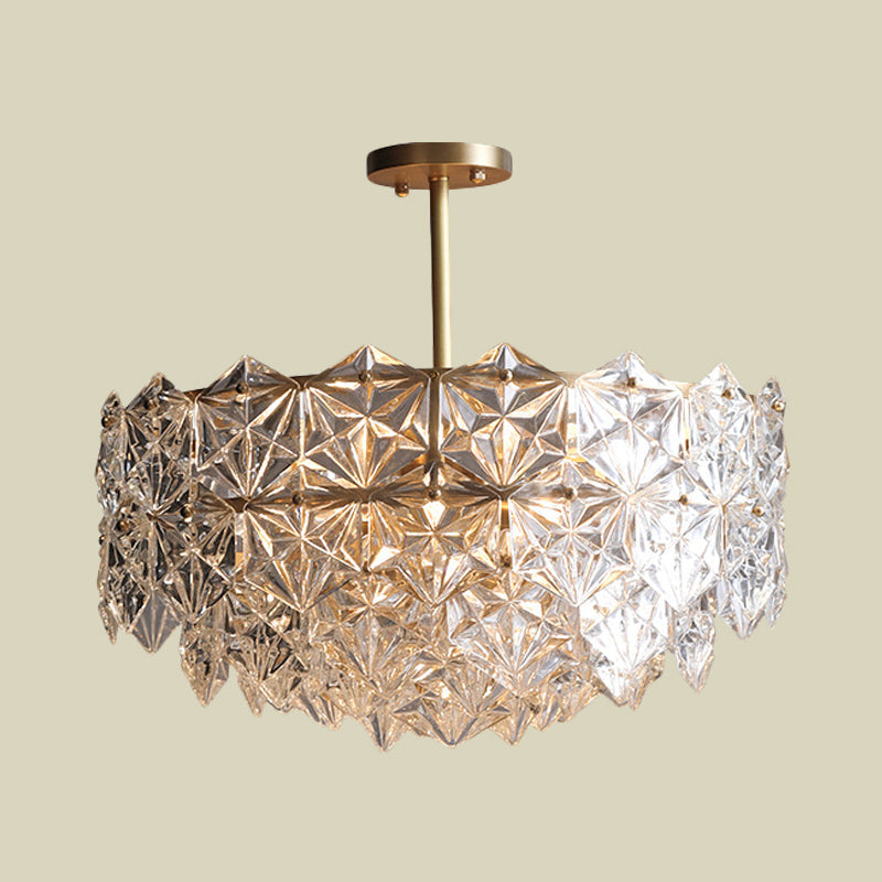 Camille Brass Crystal Circular Chandelier Pendant Light