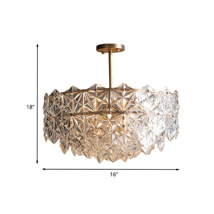 Camille Brass Crystal Circular Chandelier Pendant Light