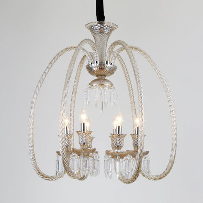 Adélaïde Cognac Glass Crystal Antique Chandelier Pendant