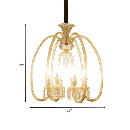 Adélaïde Cognac Glass Crystal Antique Chandelier Pendant