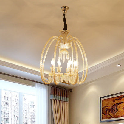 Adélaïde Cognac Glass Crystal Antique Chandelier Pendant