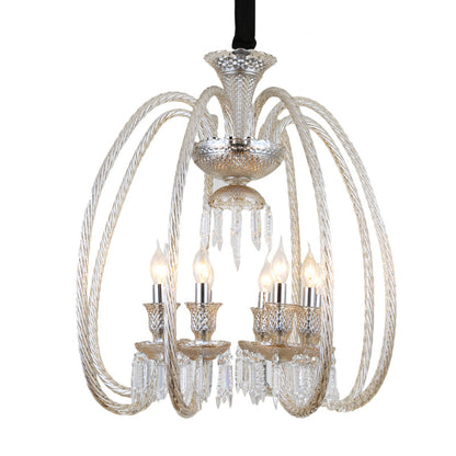 Adélaïde Cognac Glass Crystal Antique Chandelier Pendant