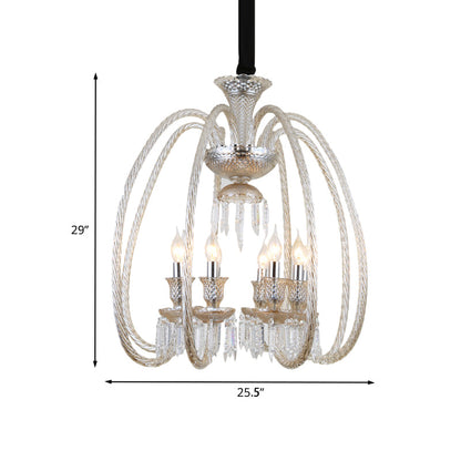 Adélaïde Cognac Glass Crystal Antique Chandelier Pendant