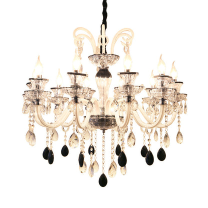 Geneviève Vintage Crystal Candlestick Chandelier Pendant Light