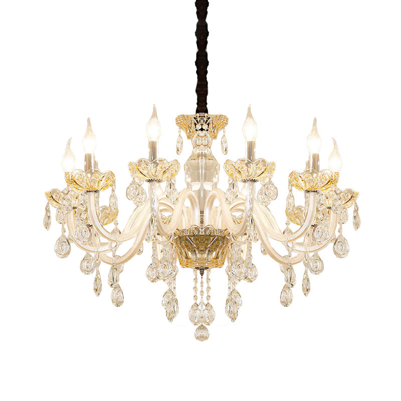 Colette White Crystal Candlestick Chandelier Pendant Light