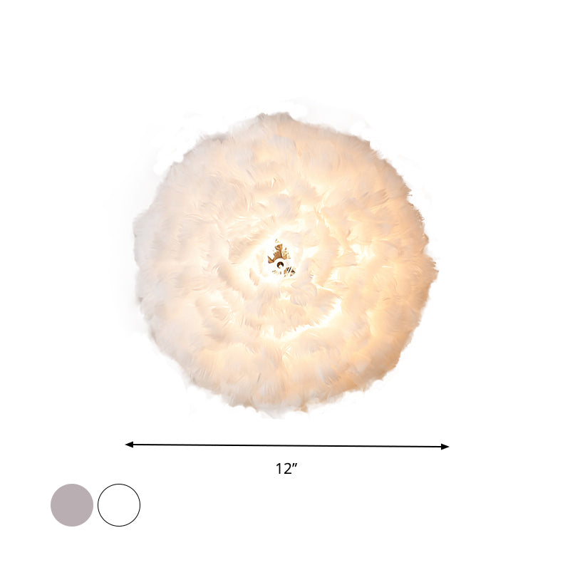 Océane Feather Bloom Wall Light Sconce