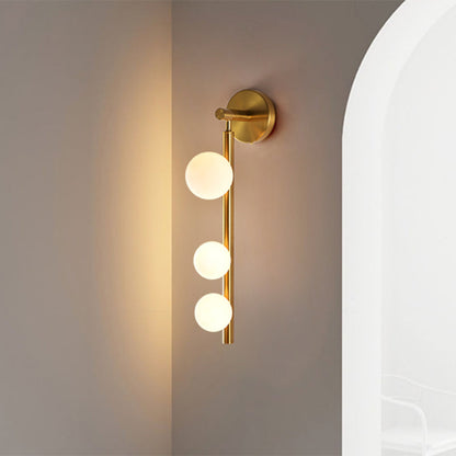 Sophie Vertical Linear Wall Sconce with 3-Head Gold Finish