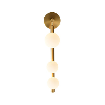 Sophie Vertical Linear Wall Sconce with 3-Head Gold Finish