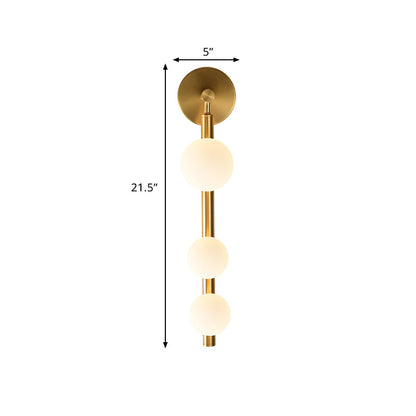 Sophie Vertical Linear Wall Sconce with 3-Head Gold Finish