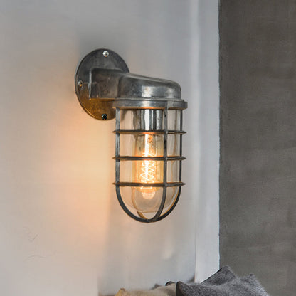 Delphine Coastal Caged Glass Wall Sconce Lamp