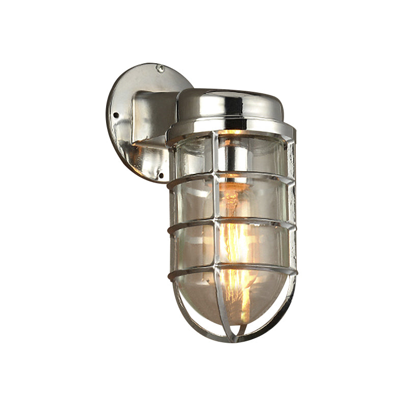 Delphine Coastal Caged Glass Wall Sconce Lamp