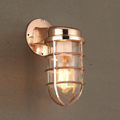 Delphine Coastal Caged Glass Wall Sconce Lamp