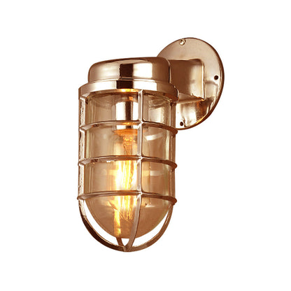 Delphine Coastal Caged Glass Wall Sconce Lamp