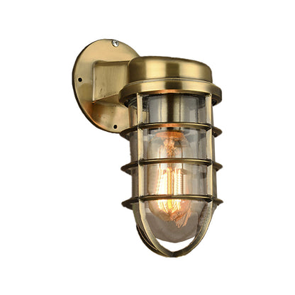 Delphine Coastal Caged Glass Wall Sconce Lamp