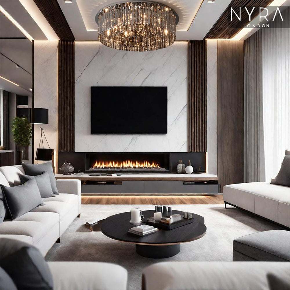 Celeste Luxury Smoke Grey Crystal Chandelier