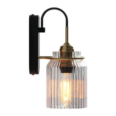 Sophie Clear Prismatic Glass Can Wall Sconce