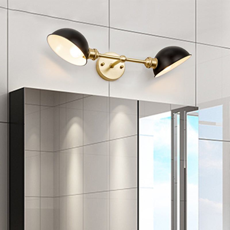 Madeleine Dual Dome Vintage Bathroom Wall Sconce