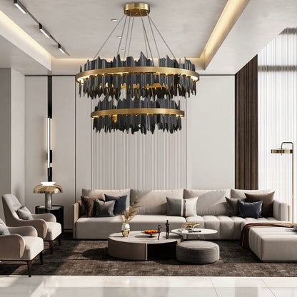 Manon Luxury Geometric Ring Chandelier