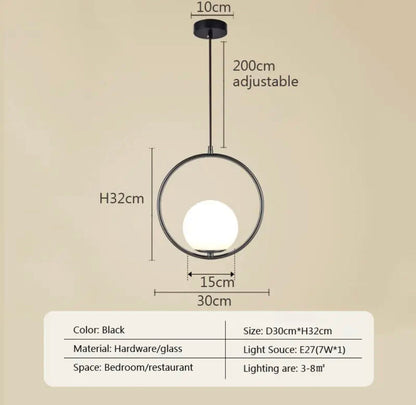 Isabelle Spherical Opal Pendant Light