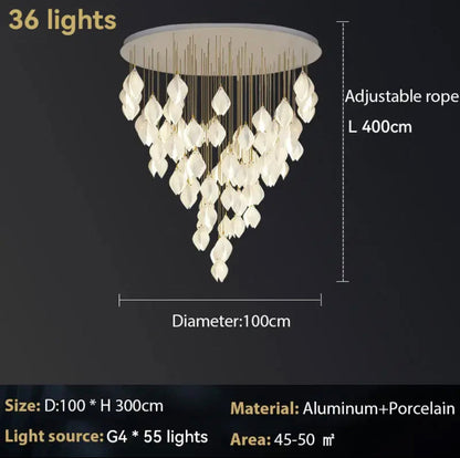 Elena Clara Petal Chandelier