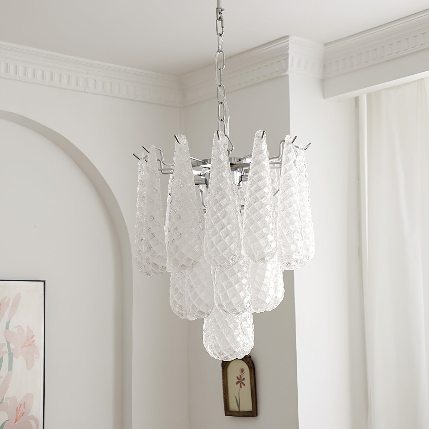 Thérèse Frosted Veil Snowfall Chandelier
