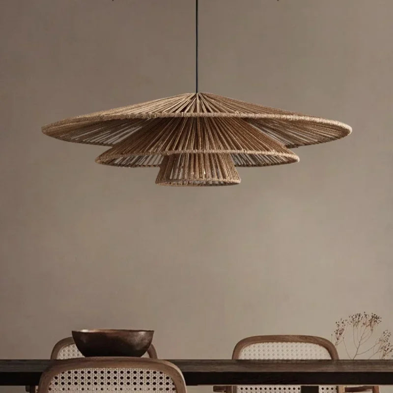 Anaïs Wabi Sabi Rattan Handmade Pendant Light
