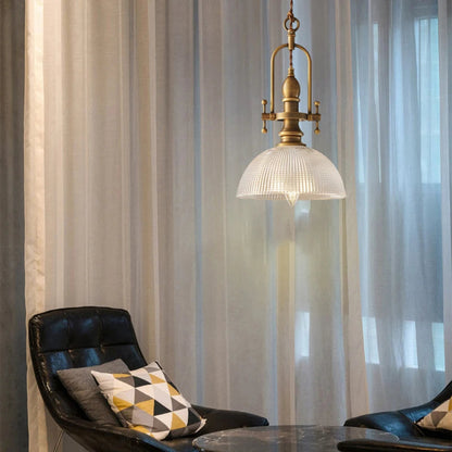 Aurélie Clear Glass Chandelier with Brass Gold Finish