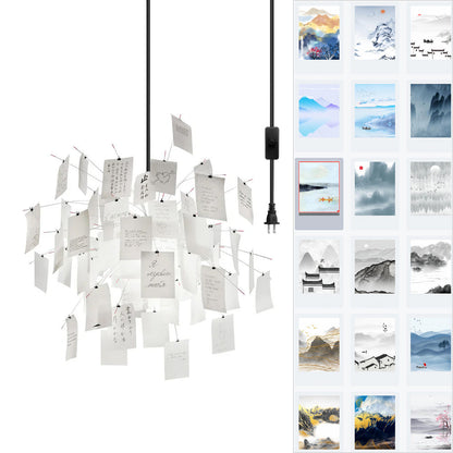 Élise Paper Art Plug-In Hanging Chandelier
