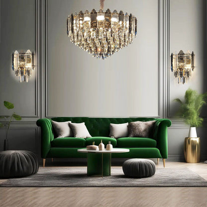 Lucile Jean Luxury smoke-Grey Crystal Chandelier