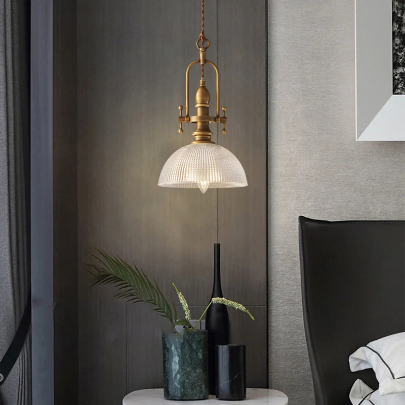 Aurélie Clear Glass Chandelier with Brass Gold Finish