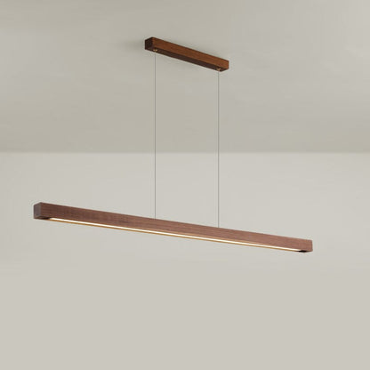 Amélie Oak & Walnut Linear Chandelier
