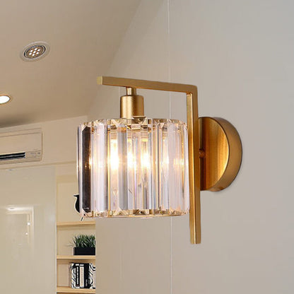 Juliette Modern Column Crystal Wall Lamp – Gold, 5 to 9 Inch