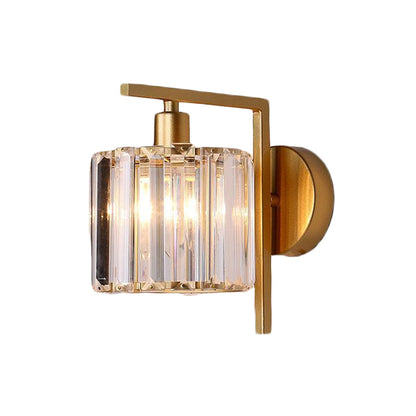 Juliette Modern Column Crystal Wall Lamp – Gold, 5 to 9 Inch