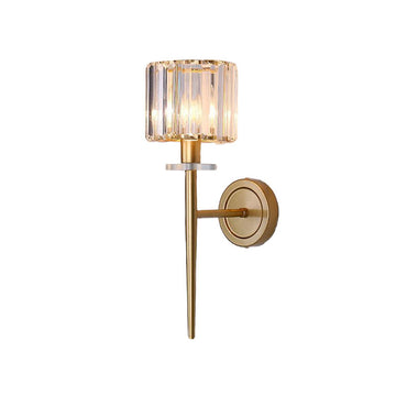 Madeleine Crystal Block Gold Wall Sconce