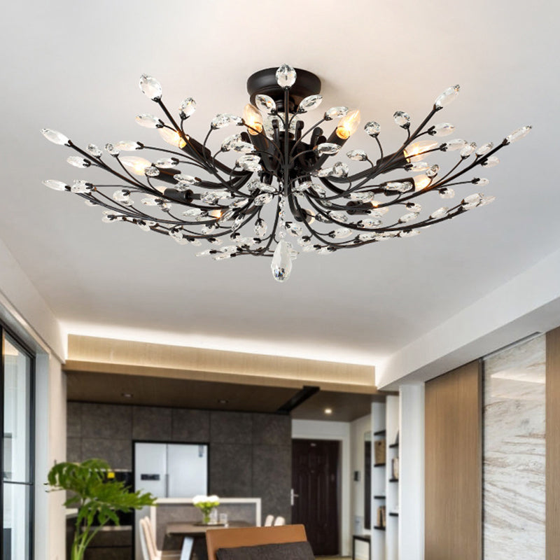 Madeleine Crystal Branch Semi Flush Ceiling Light