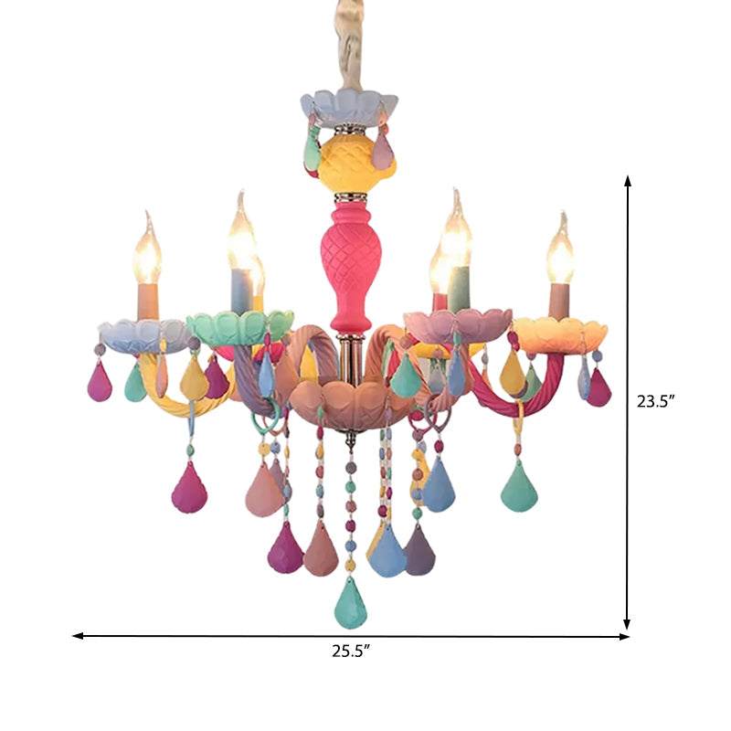 Clémence Kids Crystal Candle Chandelier