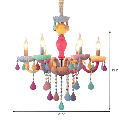 Clémence Kids Crystal Candle Chandelier