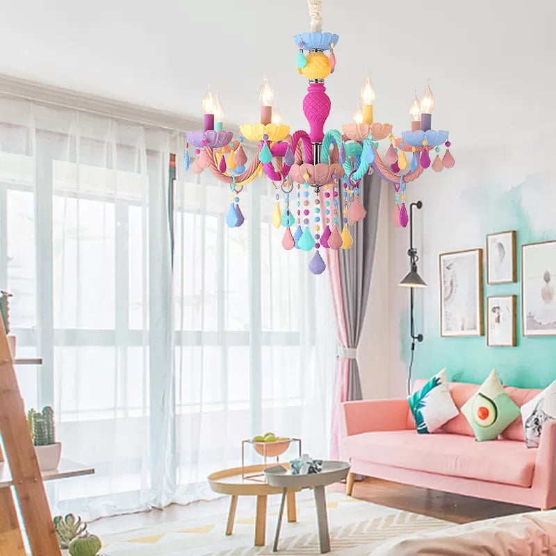 Clémence Kids Crystal Candle Chandelier