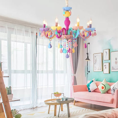 Clémence Kids Crystal Candle Chandelier