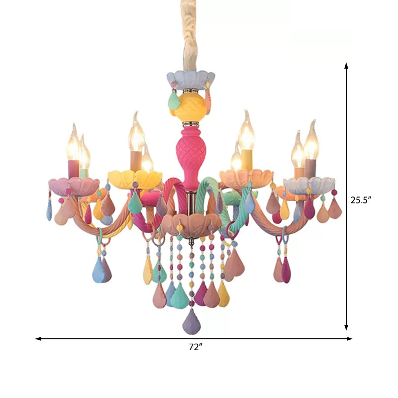Clémence Kids Crystal Candle Chandelier