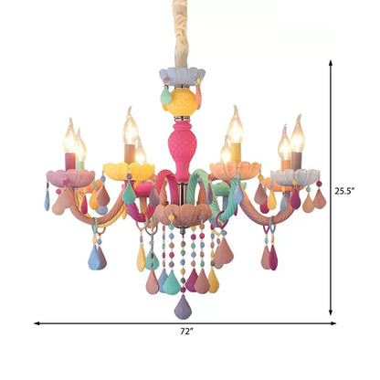 Clémence Kids Crystal Candle Chandelier