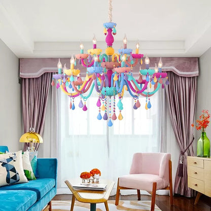 Clémence Kids Crystal Candle Chandelier
