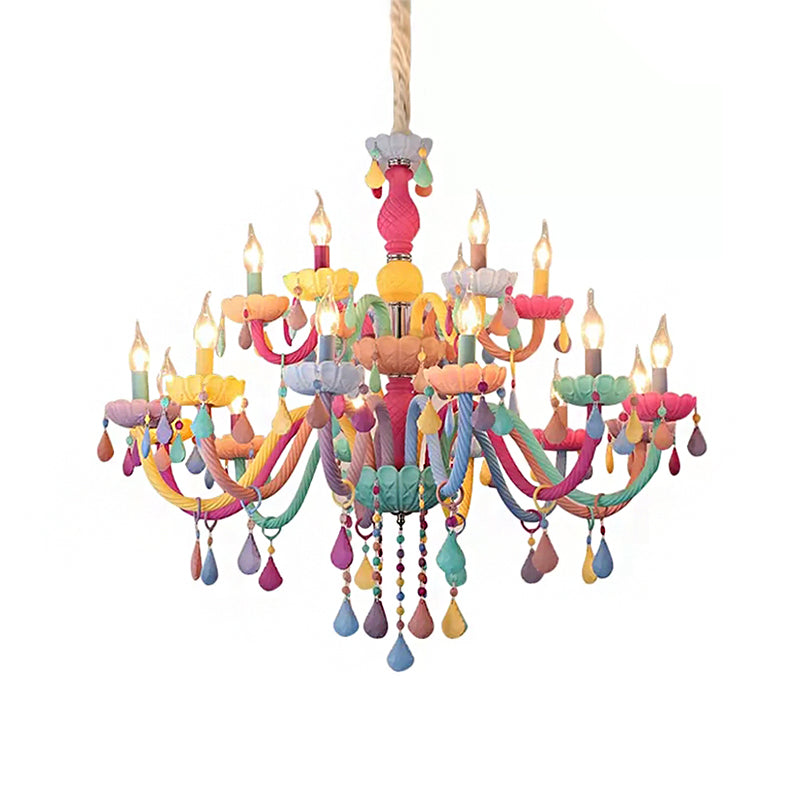 Clémence Kids Crystal Candle Chandelier