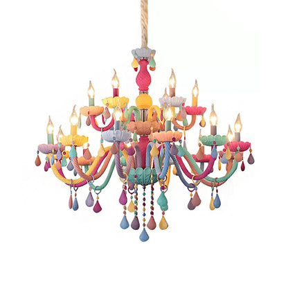 Clémence Kids Crystal Candle Chandelier