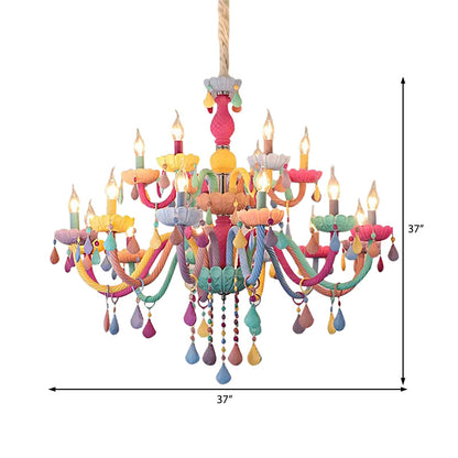 Clémence Kids Crystal Candle Chandelier