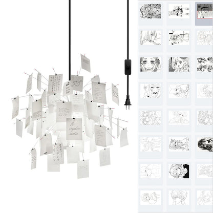 Élise Paper Art Plug-In Hanging Chandelier