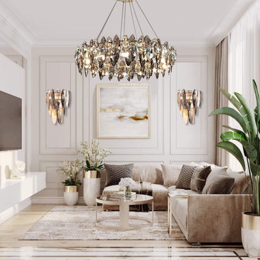 Elodie Crystal Leaf Nordic Luxury Chandelier